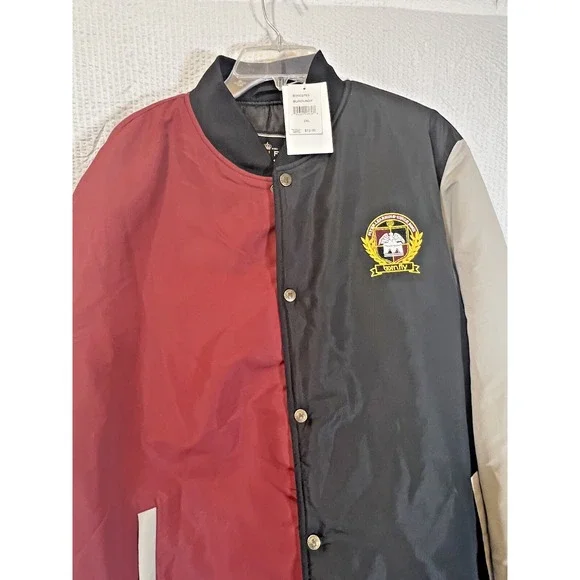 NWT Born Fly ColorBlock Red Black Jacket Pockets Large Hit Men's Sz XXL 2XL - Picture 2 of 8